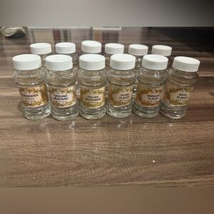 Set of 12 M. Kamenstein Spice Jars with White Caps